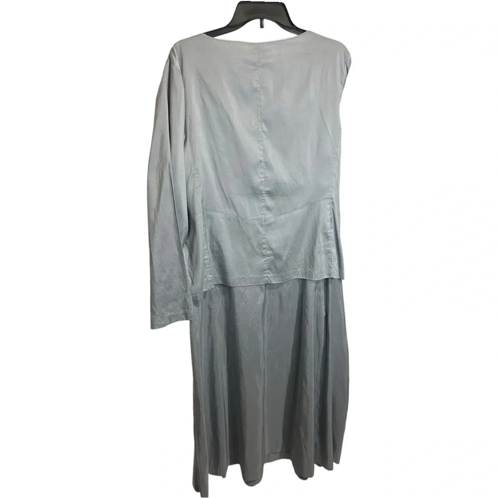 Eileen Fisher Textured Silk Dress and Jacket - Picture 3 of 12